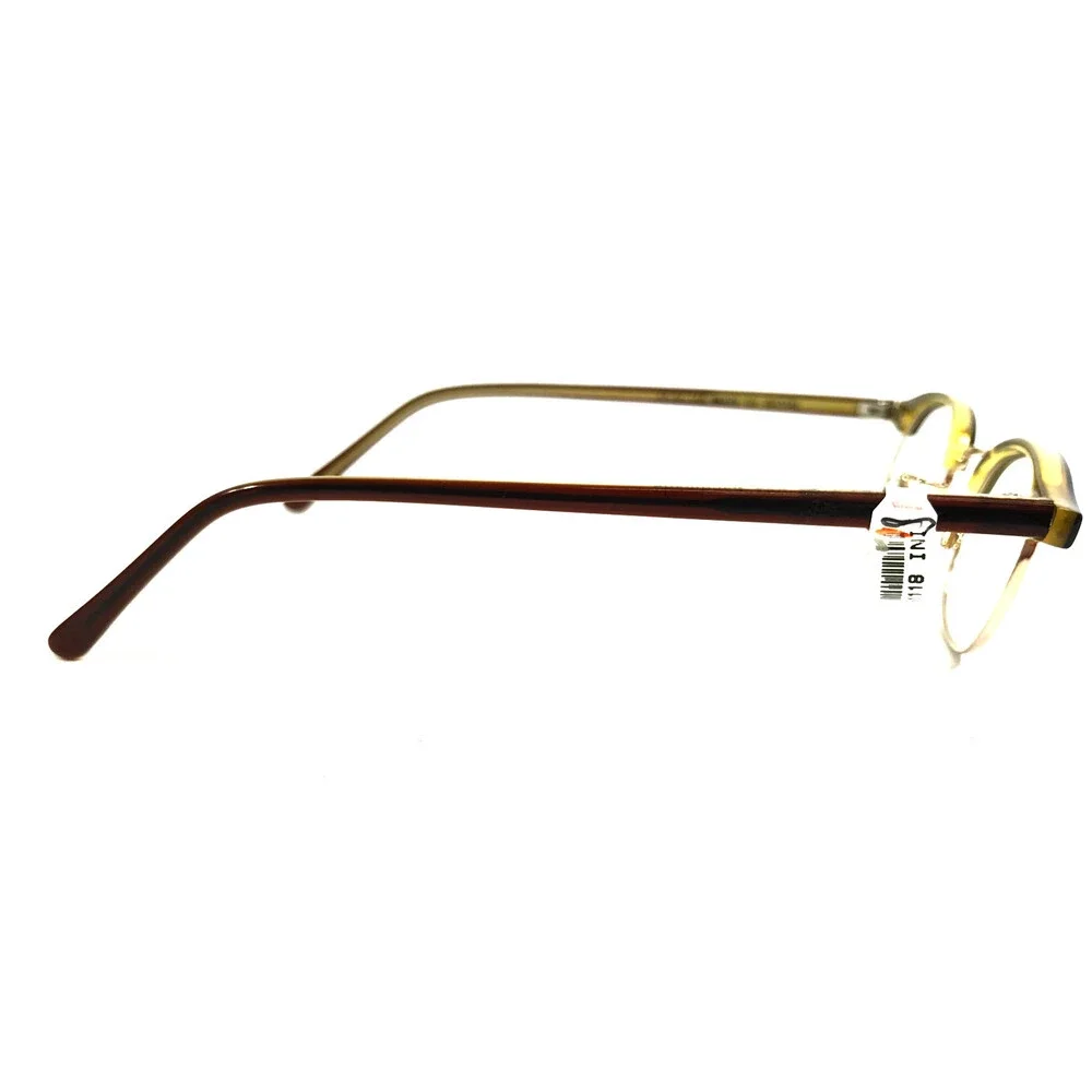 Paul Eyeglasses Frames INITIAL 02 V24 Brown Yellow Gold Oval 42-124-145